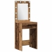 Makiažo Stalas 3 Pcs Ruda 40 X 41 X 135 Cm Apdirbta Mediena
