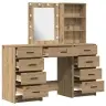 Dressing Galds 3 Pcs Brūna 40 X 41 X 135 Cm Inženierijas Koks Vidaxl