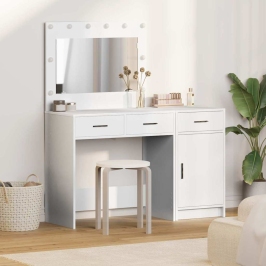 Dressing Galds 2 Pcs Balts 40 X 41 X 75 Cm Inženierijas Koks Vidaxl