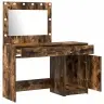 Makiažo Stalas 2 Pcs Ruda 40 X 41 X 75 Cm Apdirbta Mediena