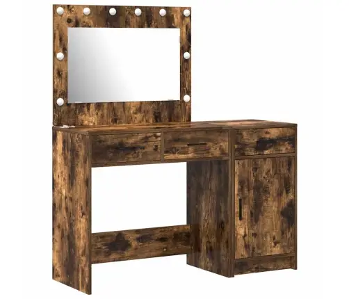 Makiažo Stalas 2 Pcs Ruda 40 X 41 X 75 Cm Apdirbta Mediena