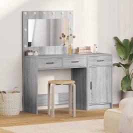 Dressing Galds 2 Pcs Pelēka 40 X 41 X 75 Cm Inženierijas Koks Vidaxl