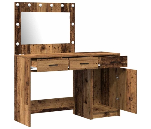 Makiažo Stalas 2 Pcs Ruda 40 X 41 X 75 Cm Apdirbta Mediena