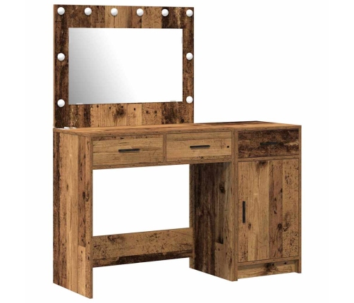 Makiažo Stalas 2 Pcs Ruda 40 X 41 X 75 Cm Apdirbta Mediena