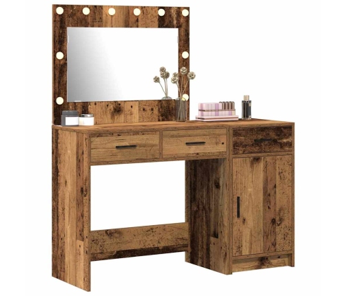 Makiažo Stalas 2 Pcs Ruda 40 X 41 X 75 Cm Apdirbta Mediena