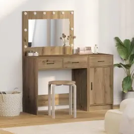 Dressing Galds 2 Pcs Brūna 40 X 41 X 75 Cm Inženierijas Koks Vidaxl