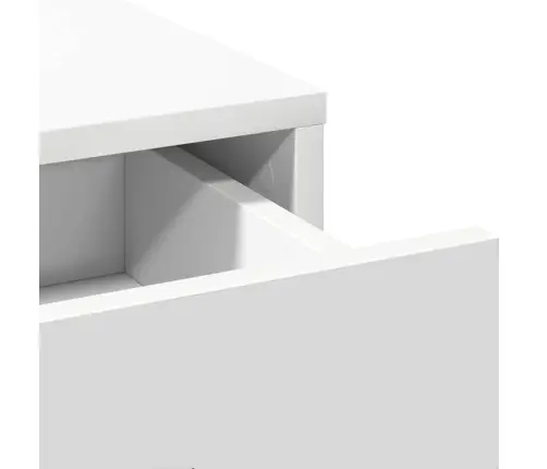 Makiažo Stalas 2 Pcs Balta 50 X 41 X 135 Cm Apdirbta Mediena