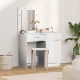 Dressing Galds 2 Pcs Balts 50 X 41 X 135 Cm Inženierijas Koks Vidaxl