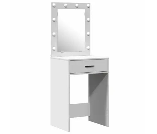 Makiažo Stalas 2 Pcs Balta 50 X 41 X 135 Cm Apdirbta Mediena