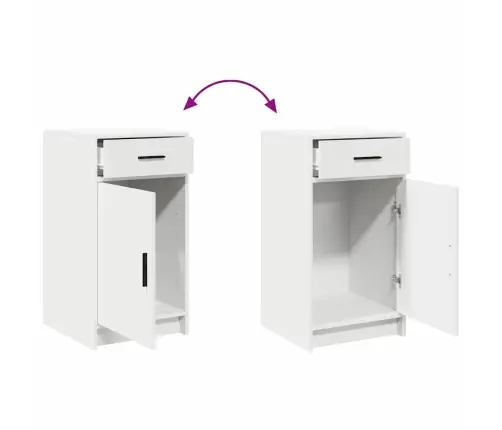 Makiažo Stalas 2 Pcs Balta 50 X 41 X 135 Cm Apdirbta Mediena
