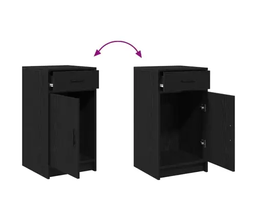 Riietumislaud Sahtliga 2 Pcs Must 50 X 41 X 135 Cm Tehispuit