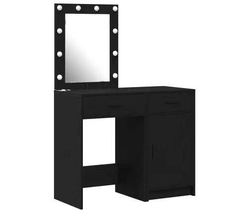 Riietumislaud Sahtliga 2 Pcs Must 50 X 41 X 135 Cm Tehispuit