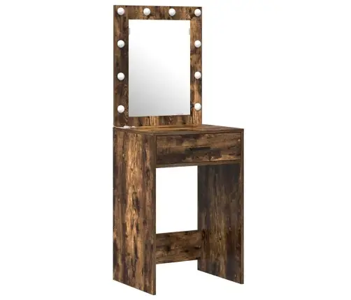 Makiažo Stalas 2 Pcs Ruda 50 X 41 X 135 Cm Apdirbta Mediena