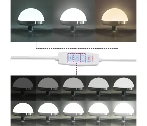 3 Daļu Tualetes Galdiņa Komplekts Ar Led, Balts Inženierijas Koks Vidaxl