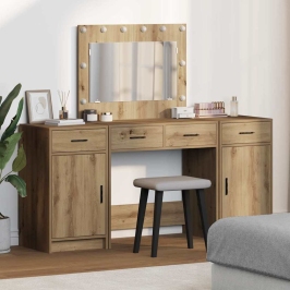 Dressing Galds 3 Pcs Brūna 40 X 41 X 75 Cm Inženierijas Koks Vidaxl