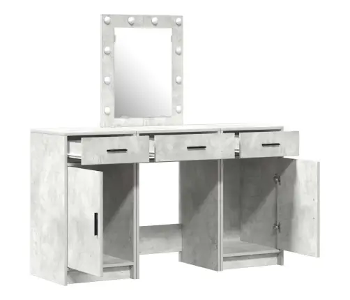 Makiažo Stalas Pilka 50 X 41 X 135 Cm Apdirbta Mediena