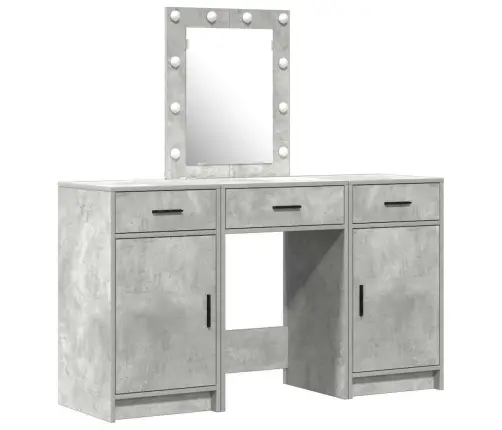 Makiažo Stalas Pilka 50 X 41 X 135 Cm Apdirbta Mediena