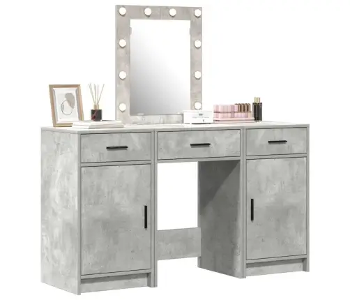 Makiažo Stalas Pilka 50 X 41 X 135 Cm Apdirbta Mediena