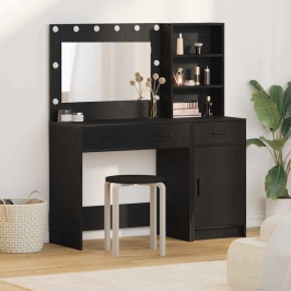 Dressing Galds 2 Pcs Melna 78.5 X 41 X 135 Cm Inženierijas Koks Vidaxl