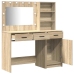 Makiažo Stalas 2 Pcs Ruda 78.5 X 41 X 135 Cm Apdirbta Mediena