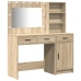 Makiažo Stalas 2 Pcs Ruda 78.5 X 41 X 135 Cm Apdirbta Mediena