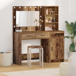 Riietumislaud Sahtliga 2 Pcs Pruun 78.5 X 41 X 135 Cm Tehispuit