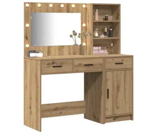 Riietumislaud Sahtliga 2 Pcs Pruun 78.5 X 41 X 135 Cm Tehispuit