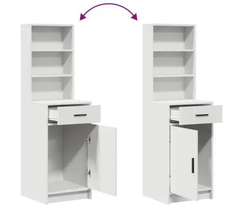 Tualetes Galda Komplekts Ar Durvīm 2 Pcs Balts 50 X 41 X 135 Cm Vidaxl