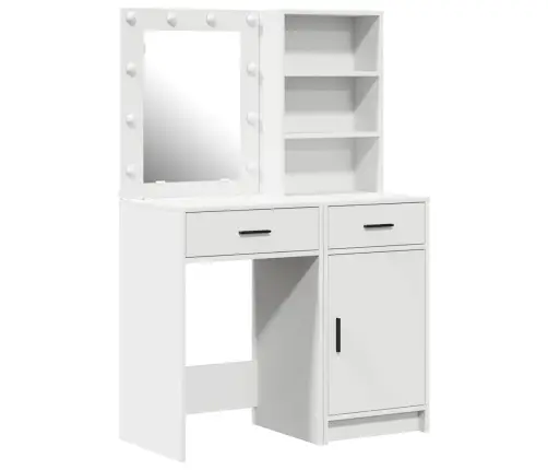 Tualetes Galda Komplekts Ar Durvīm 2 Pcs Balts 50 X 41 X 135 Cm Vidaxl