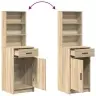 Tualetes Galda Komplekts 2 Pcs Sonoma Ozols 50 X 41 X 135 Cm Vidaxl