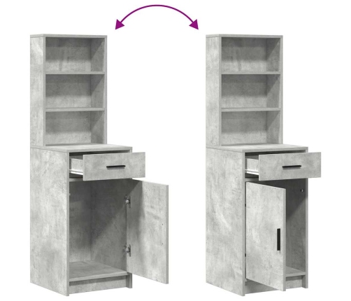 Tualetės Rinkinys 2 Pcs Betono Pilka 50 X 41 X 135 Cm