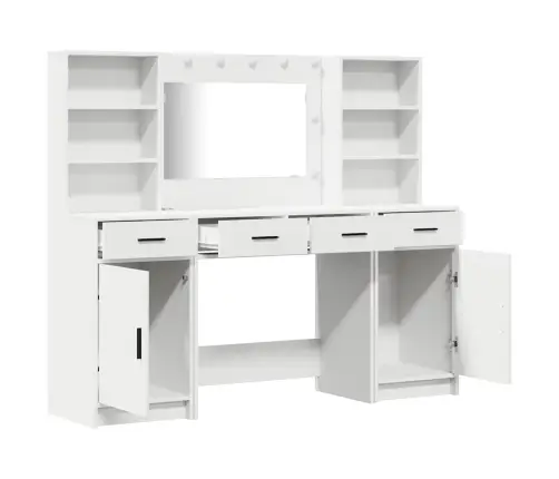 Tualetes Galda Komplekts 3 Pcs Balts 78.5 X 41 X 135 Cm Vidaxl
