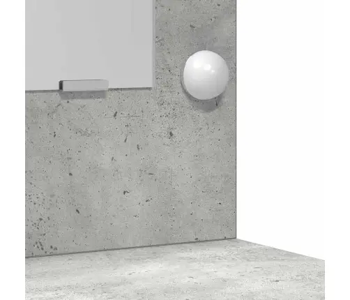 Riietuslaud Komplekt Led-Valgusega 3 Pcs Betoonhall Tehispuit