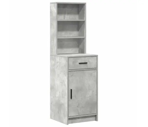 Riietuslaud Komplekt Led-Valgusega 3 Pcs Betoonhall Tehispuit