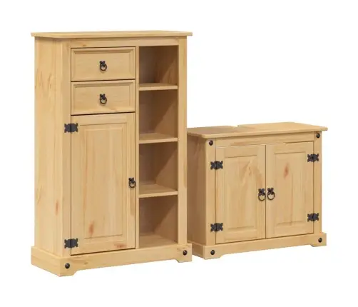 Divdaļīgs Vannasistabas Skapītis Corona, Priedes Masīvkoks Vidaxl