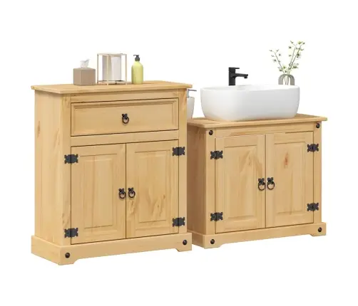 Vonios Baldų Komplektas Corona, 2 Dalių, Pušies Masyvas