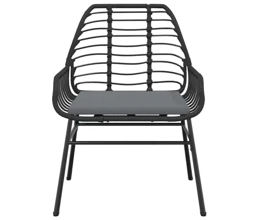 7-Daļīgs Dārza Mēbeļu Komplekts, Matrači, Melna Pe Rotangpalma Vidaxl