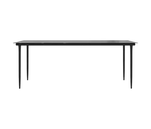 9-Daļīgs Dārza Mēbeļu Komplekts, Matrači, Melna Pe Rotangpalma Vidaxl