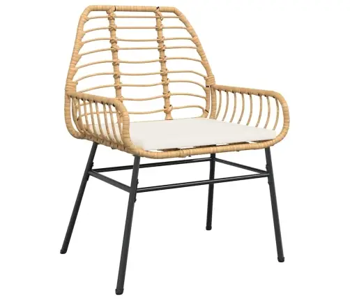 Sodo Komplektas, 3 Dalių, Rudas, Poliratanas Ir Stiklas