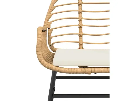 Sodo Komplektas, 3 Dalių, Rudas, Poliratanas Ir Stiklas