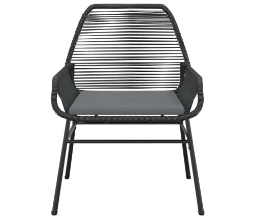 5-Daļīgs Dārza Mēbeļu Komplekts, Matrači, Melna Pe Rotangpalma Vidaxl