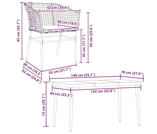 Sodo Komplektas, 5 Dalių, Juodas, Poliratanas Ir Stiklas