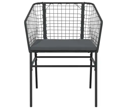 5-Daļīgs Dārza Mēbeļu Komplekts, Matrači, Melna Pe Rotangpalma Vidaxl