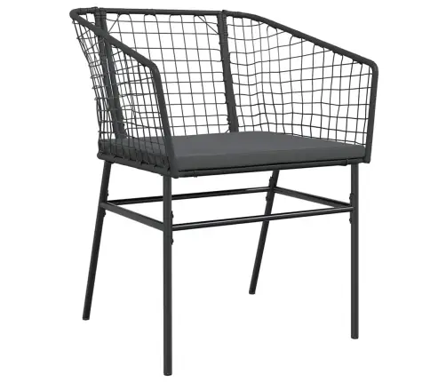 Sodo Komplektas, 7 Dalių, Juodas, Poliratanas Ir Akacija