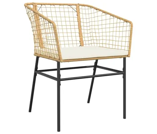 5-Osaline Aiamööbli Komplekt Patjadega, Pruun, Polürotang Klaas