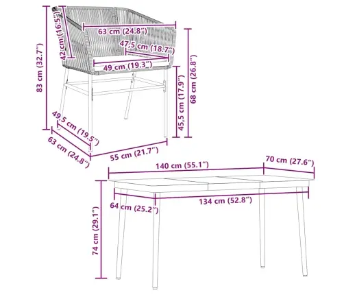 5-Daļīgs Dārza Mēbeļu Komplekts, Matrači, Melna Pe Rotangpalma Vidaxl