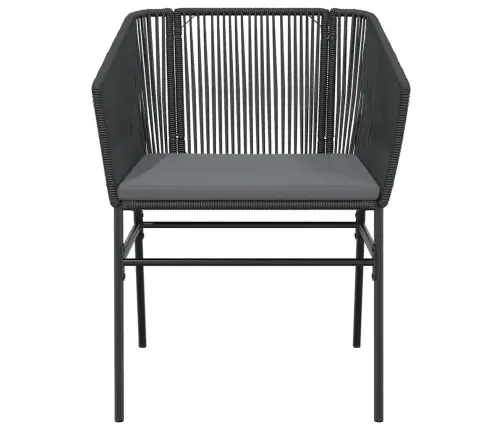 7-Daļīgs Dārza Mēbeļu Komplekts, Matrači, Melna Pe Rotangpalma Vidaxl