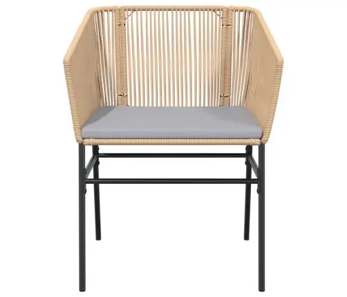 3-Daļīgs Dārza Mēbeļu Komplekts, Matrači, Brūna Pe Rotangpalma Vidaxl