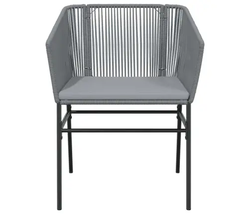 5-Osaline Aiamööbli Komplekt Patjadega, Hall, Polürotang Klaas