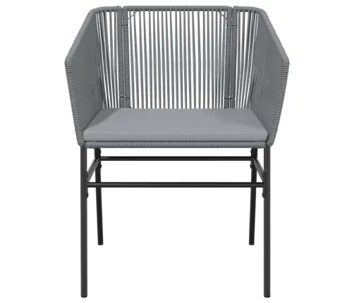 9-Osaline Aiamööbli Komplekt Patjadega, Hall, Polürotang Klaas